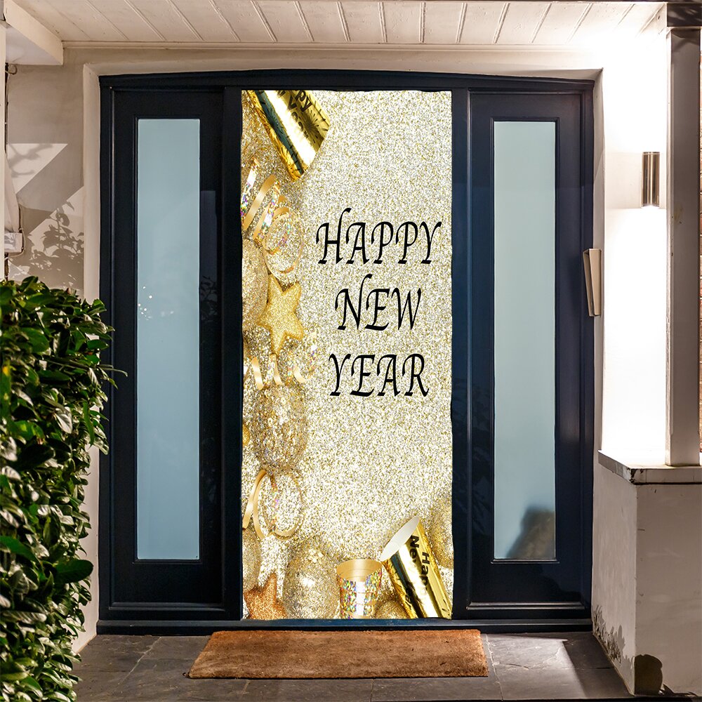 The Holiday Aisle? New Year's Glitter Door Mural